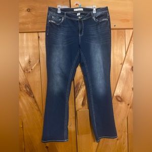 Cato dark blue jeans with bling pockets